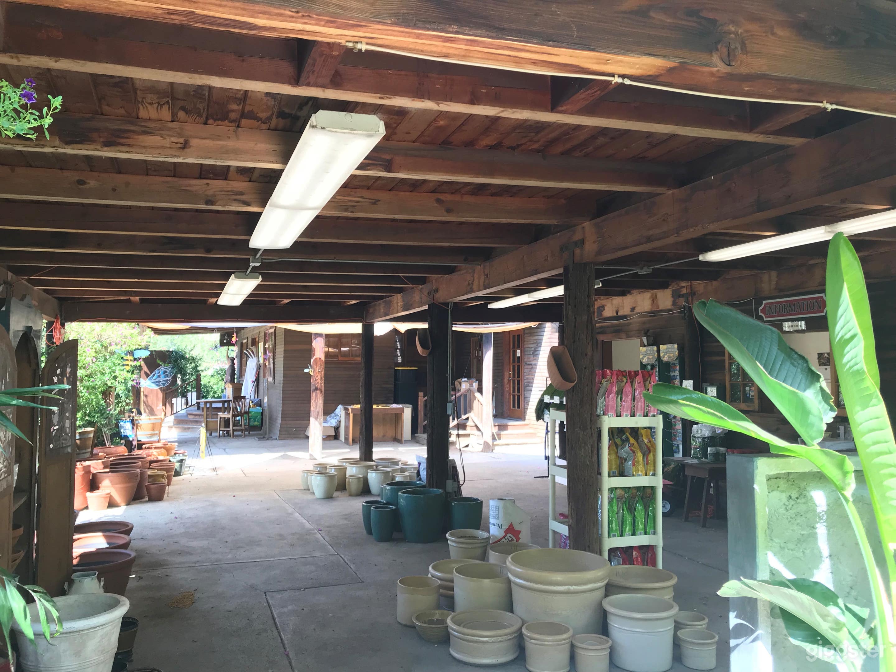 nursery office with covered patio