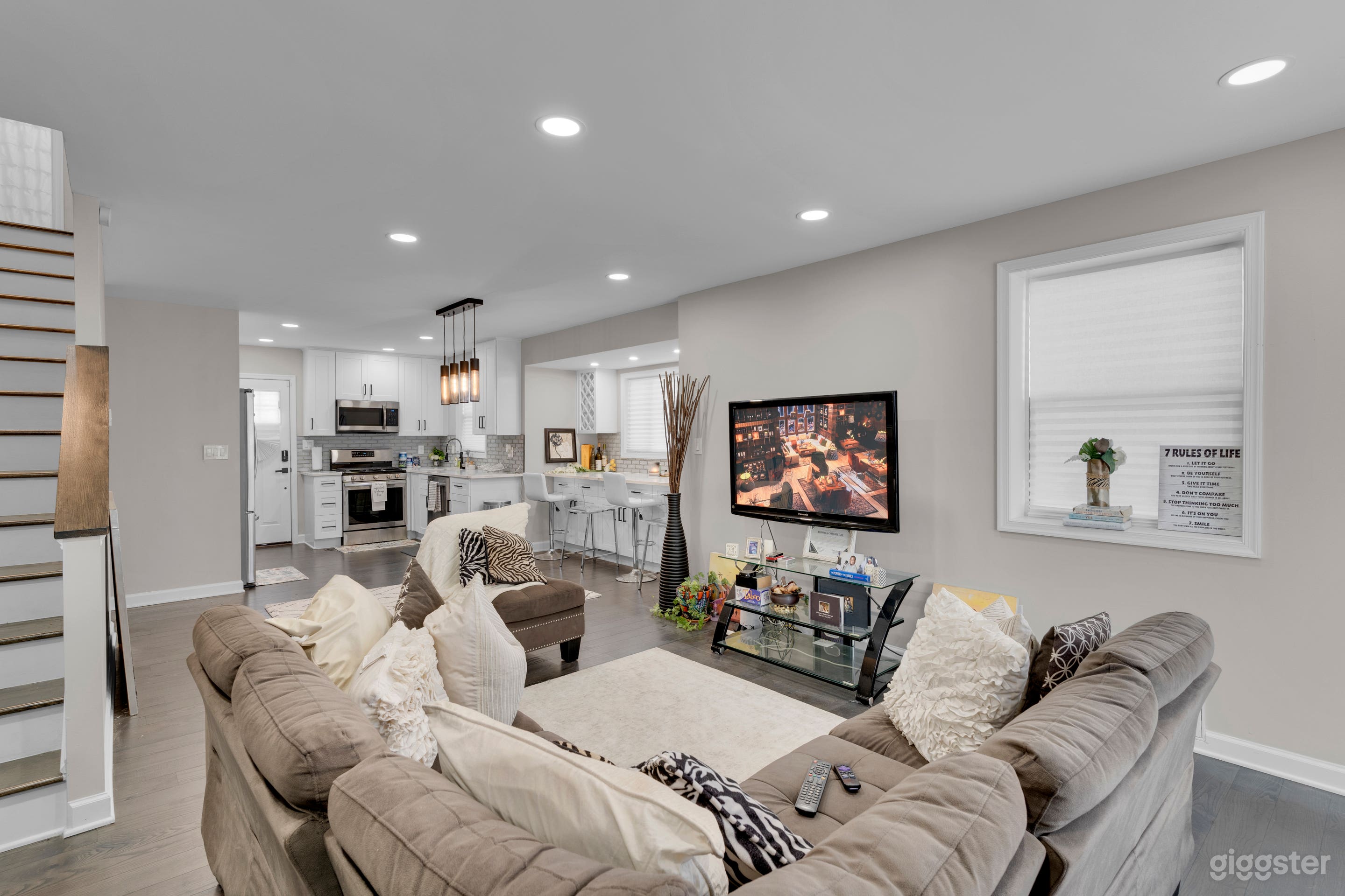 Living Room area with open floor plan