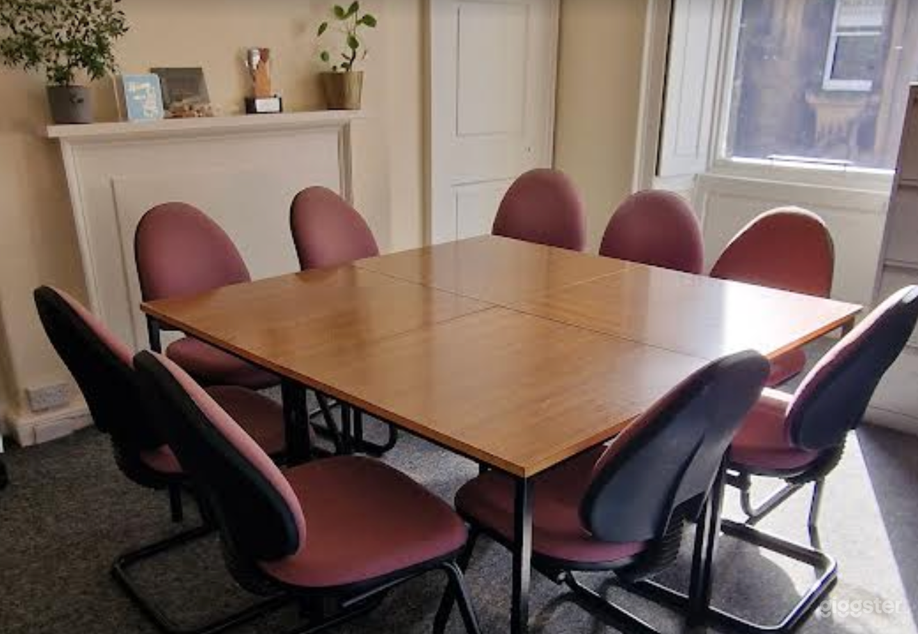 Meeting room 1 comfortably seats 8 people. 