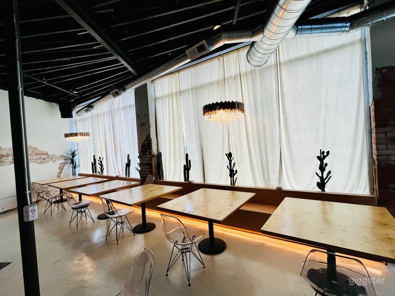  Six Tables (38x42) + 18-Seat Bench 