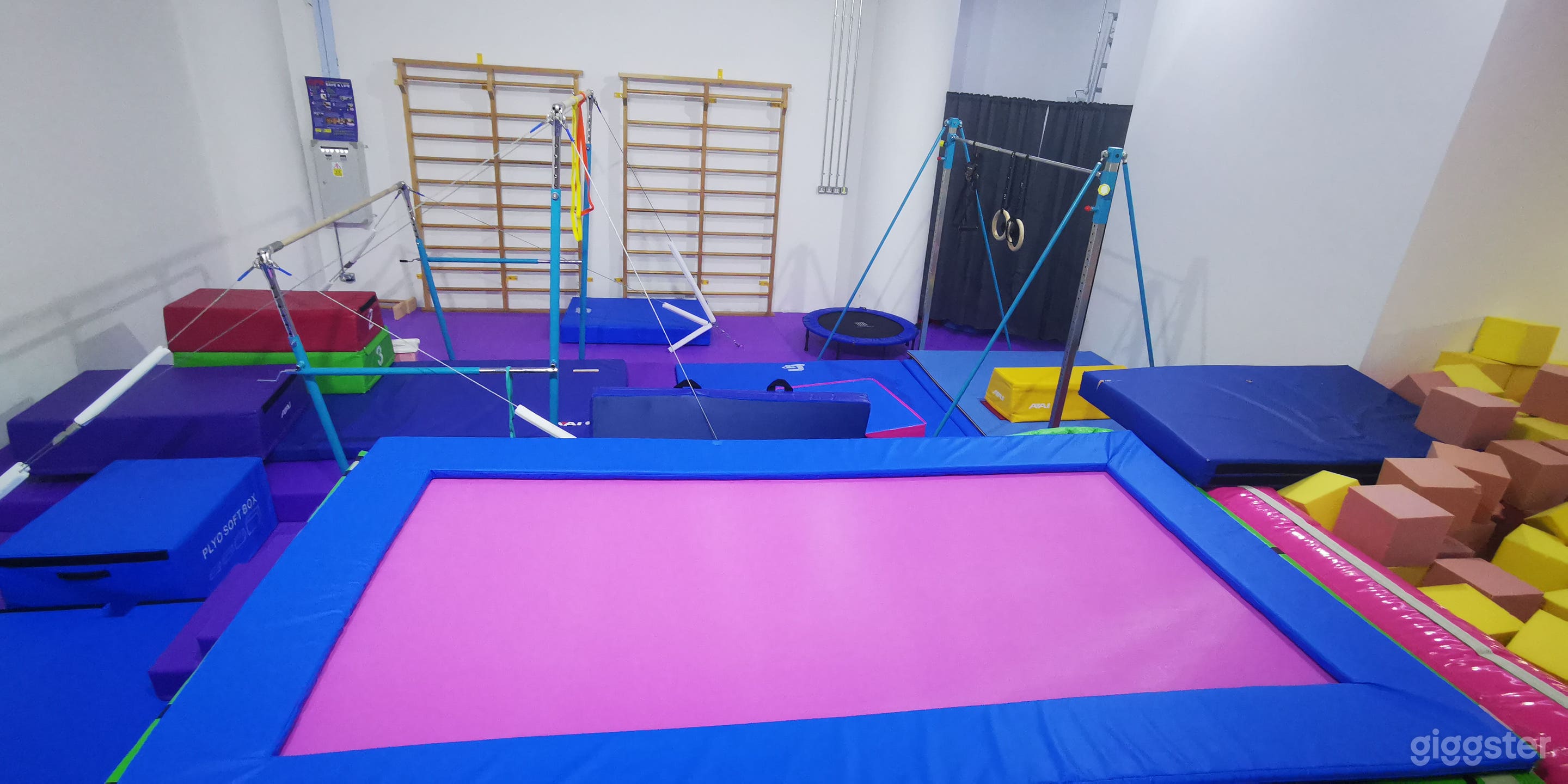Uneven Bars, Trampoline, High Bar