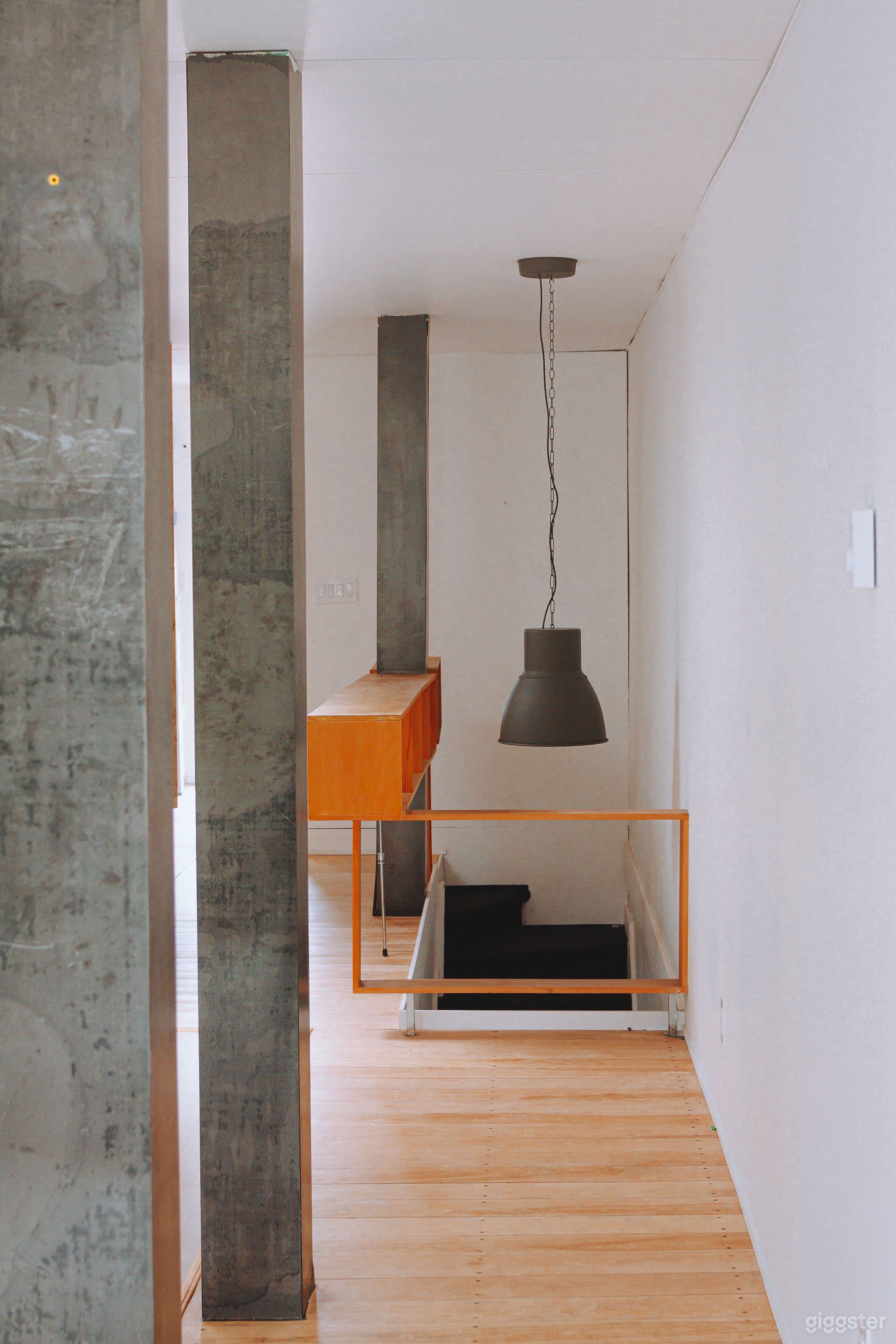 Stairway: Another angle of the where people come up the stairs.