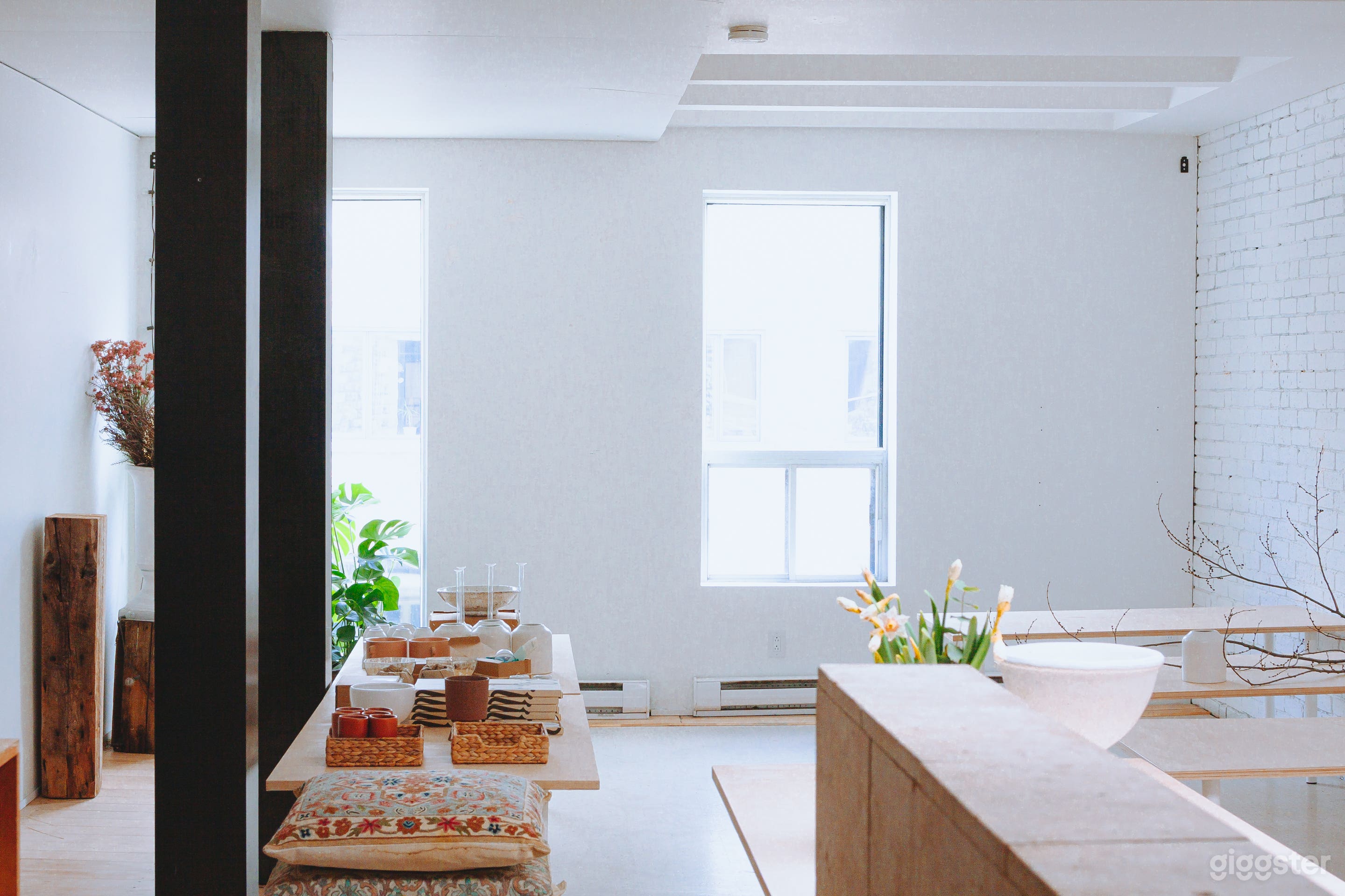 This is the main space, it's open concept. This area is roughly 15' wide x 25' long. It's usually empty, but can include 6 tables and 12 stools (more info below)