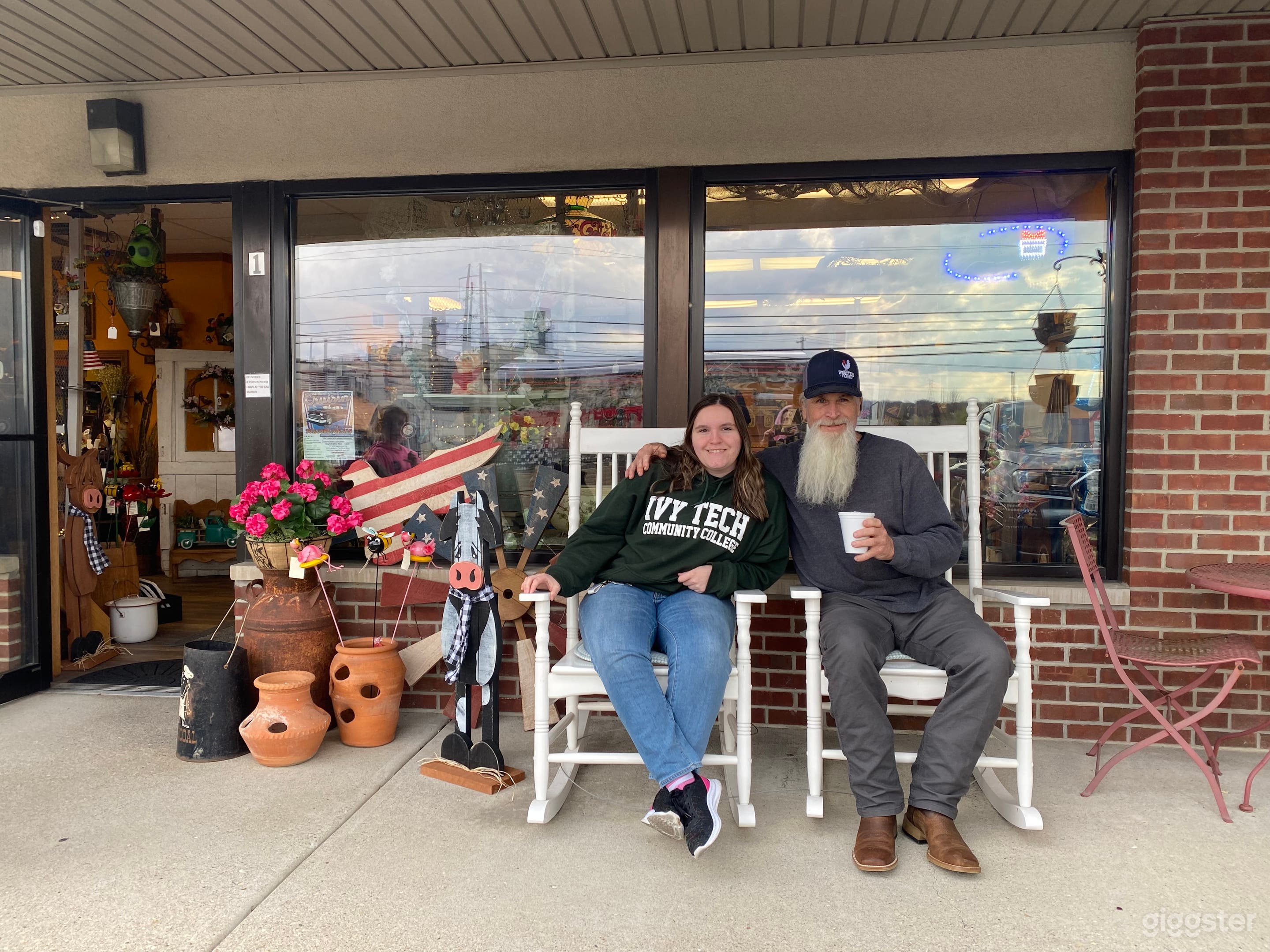 The rocking chairs outside our Gift Shop provide a Birdseye view of The Diner.