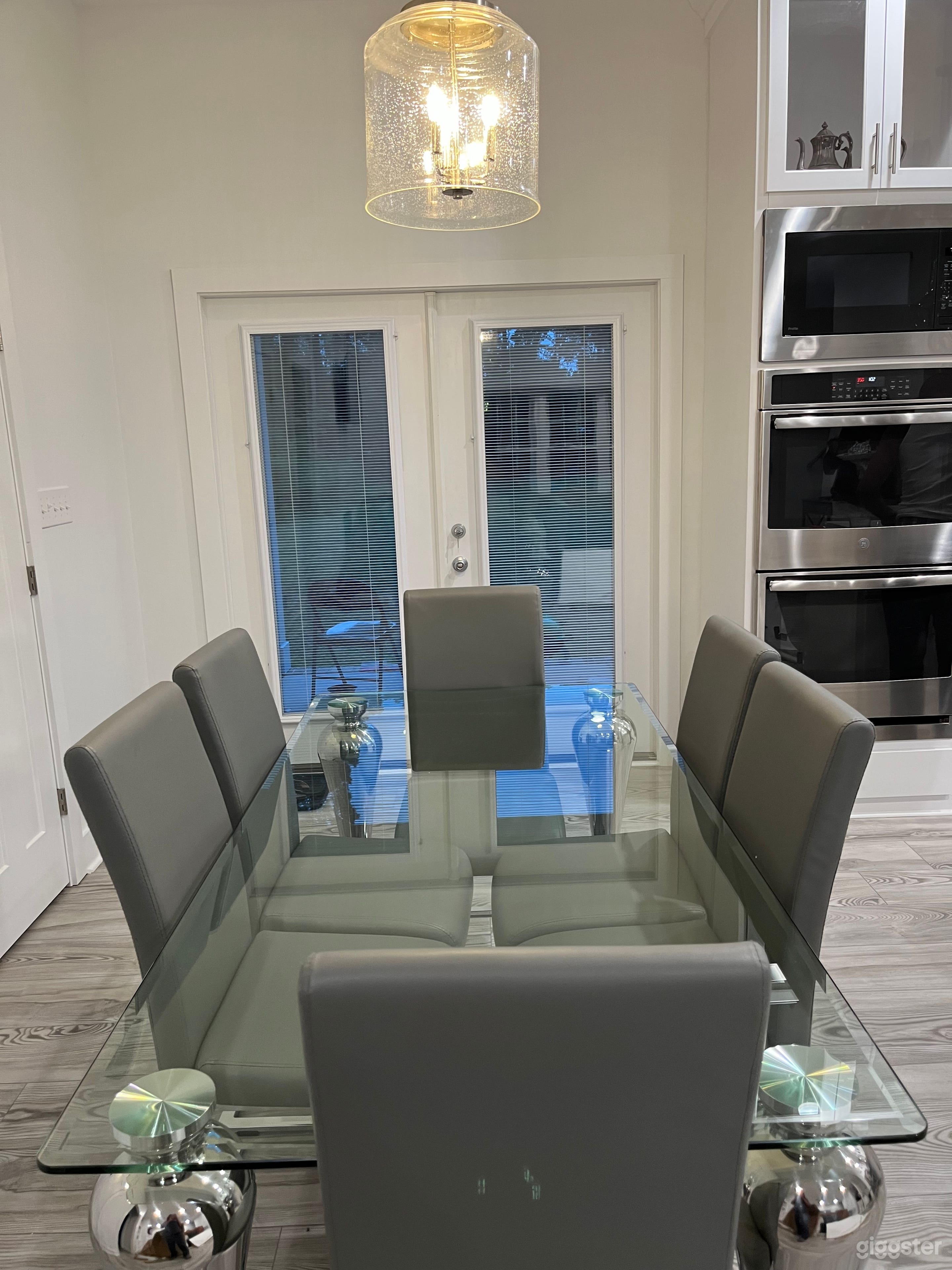 French doors to back porch