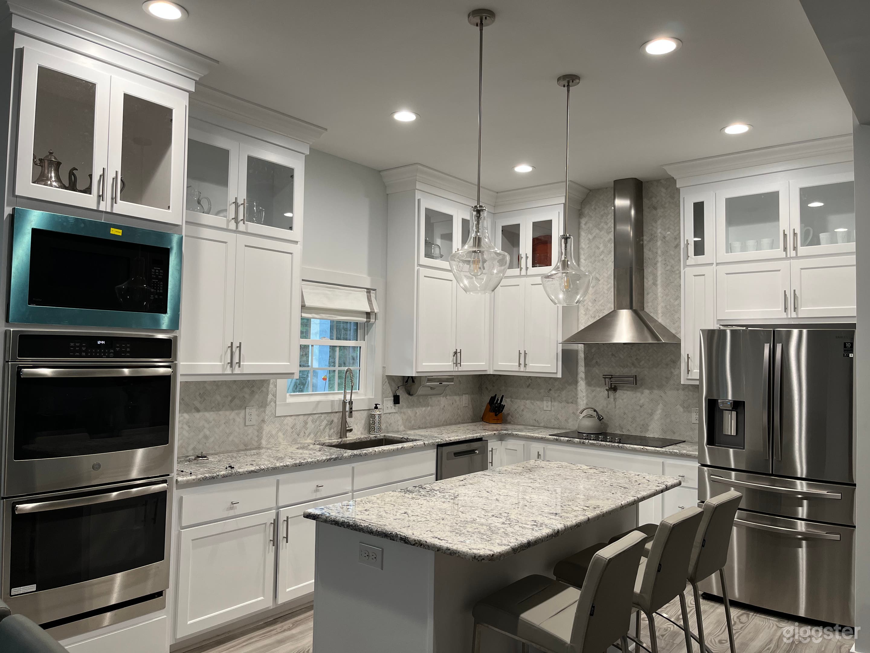 Custom kitchen iron to living area