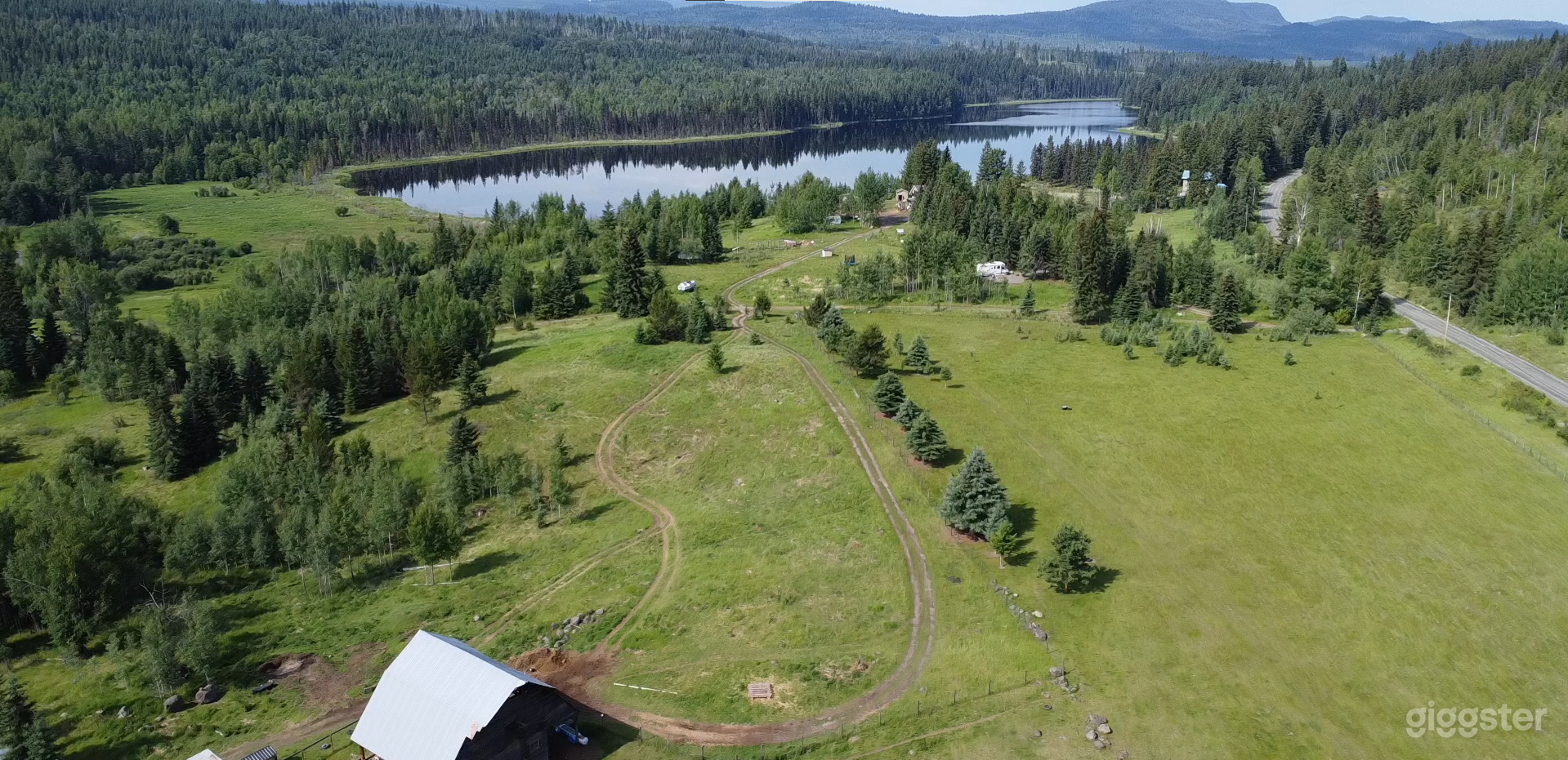 Aerial photo facing south west of the established part of the property.