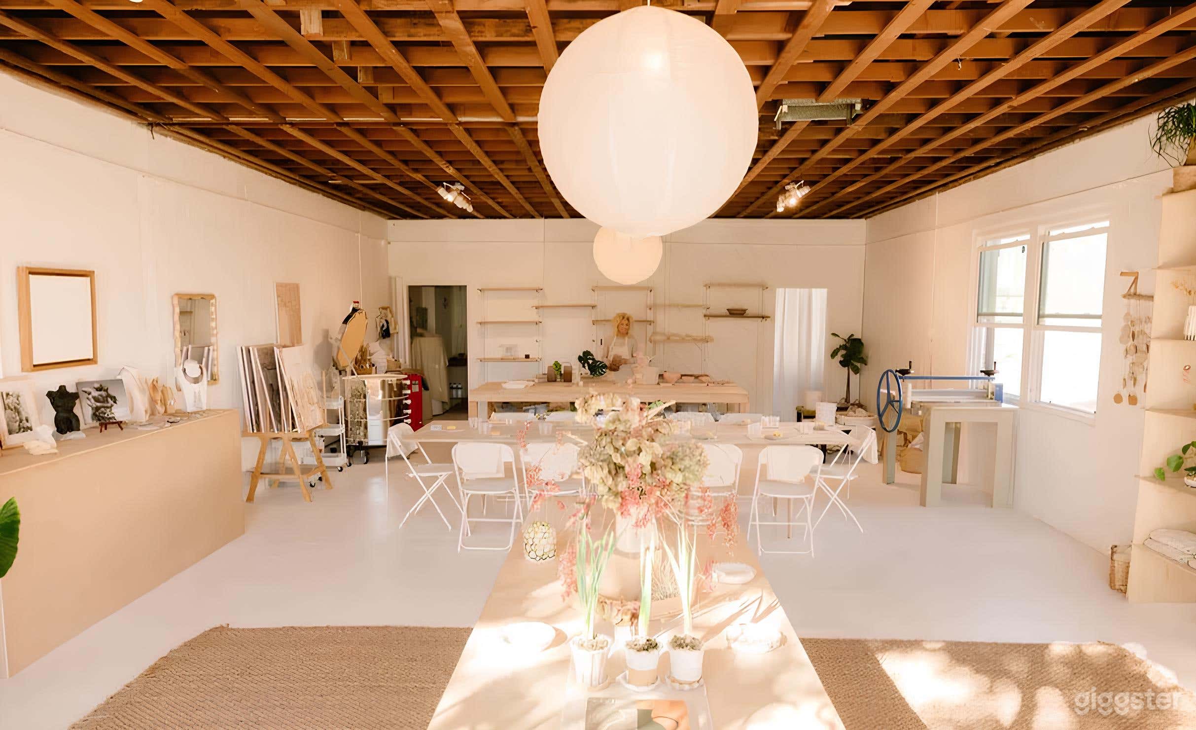 Well-Lit Modern Ceramic Working Studio & Gallery Space Photo 1