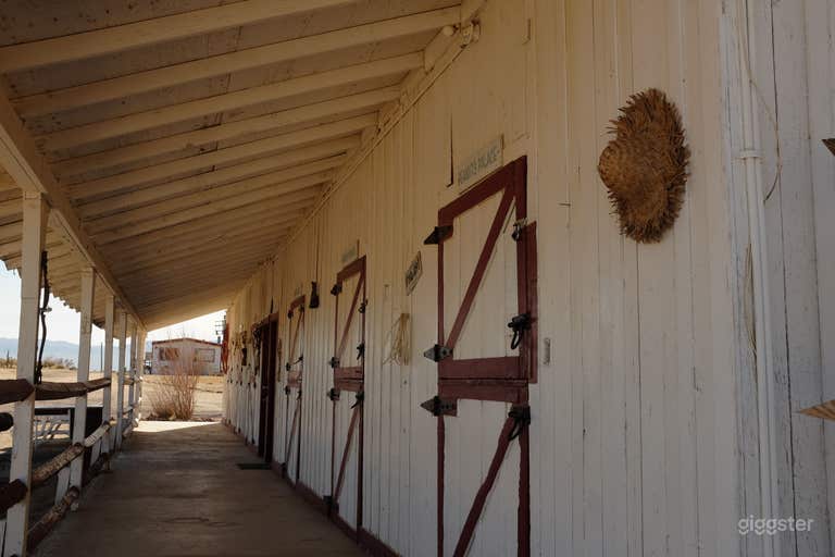  Exterior of old horse stable 