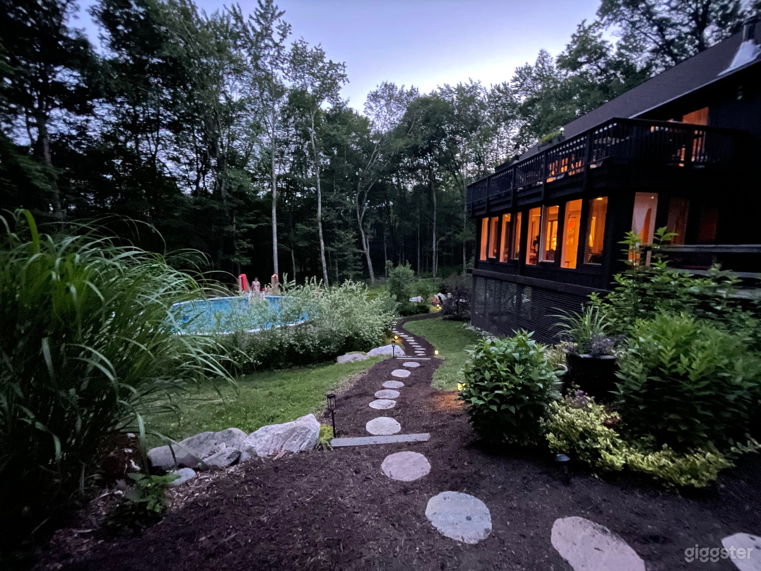 New Paltz tree house with sloping yard and pool Photo 1