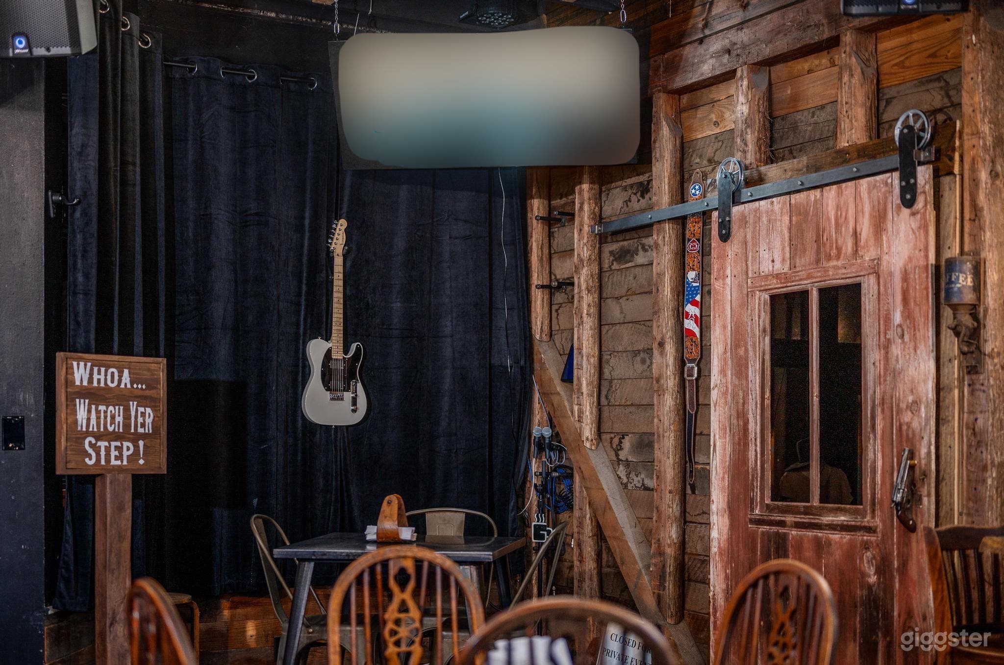 Stage with sound and lighting