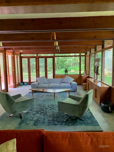 Upstate NY Mid-Century Modern House with Pond Photo 3