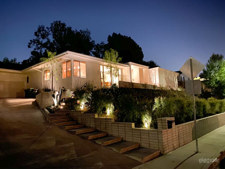  Exterior of the house at night 