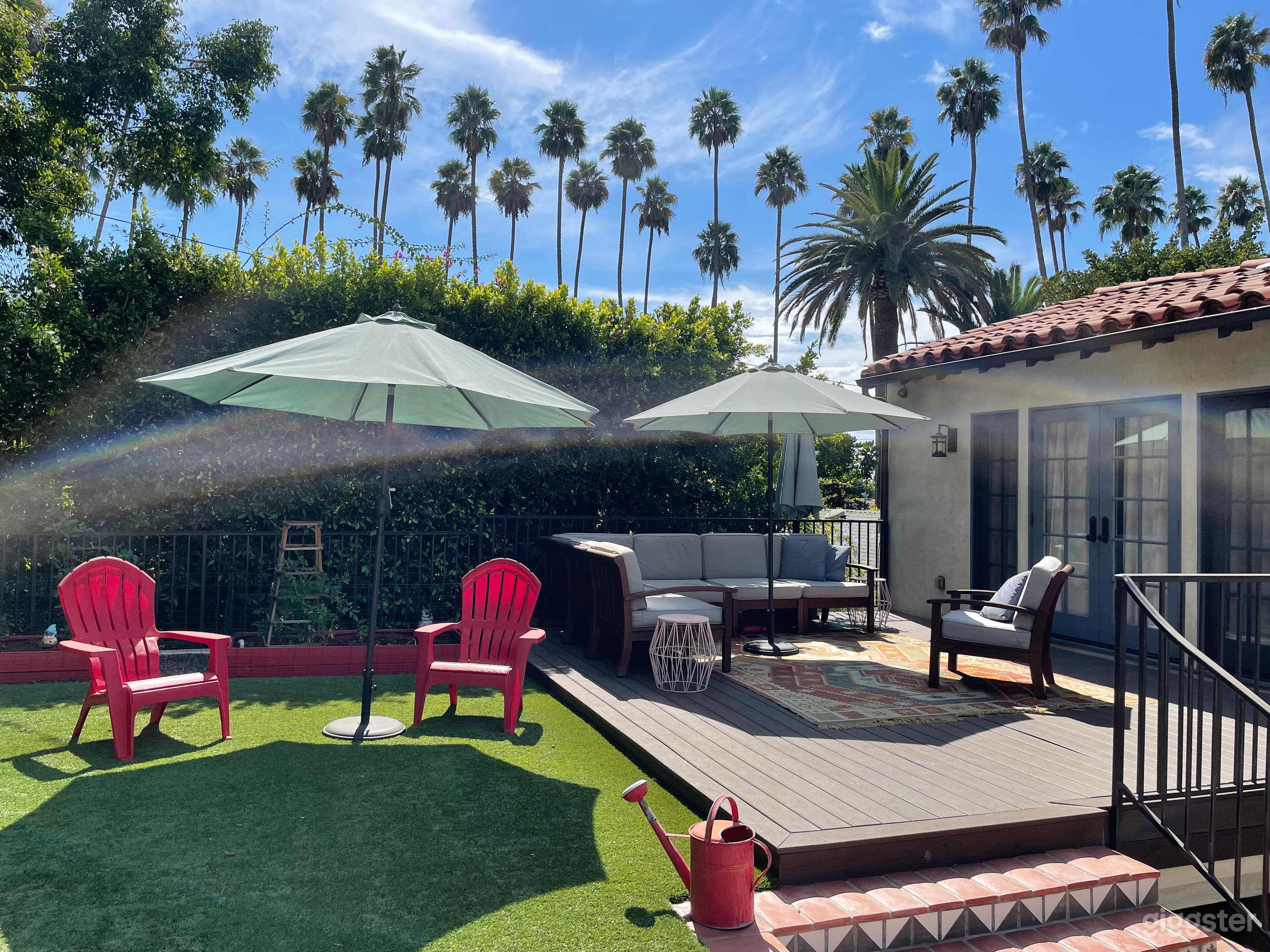 Upper level backyard with deck off main bedroom