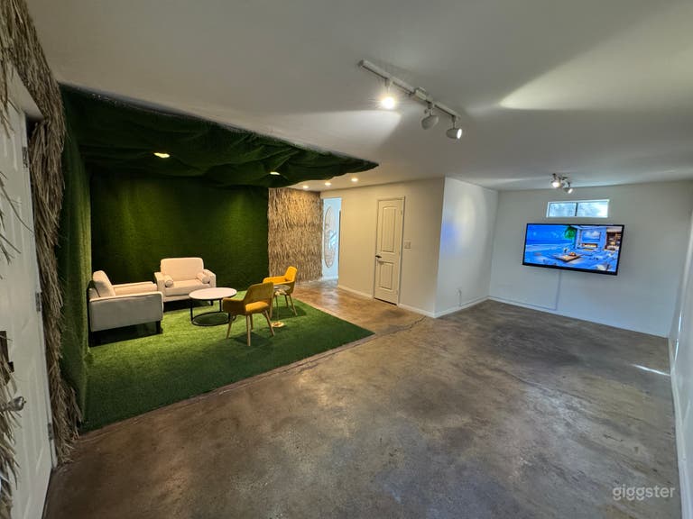  Espace de studio pop-up oasis à thème plage emplacement de premier choix 