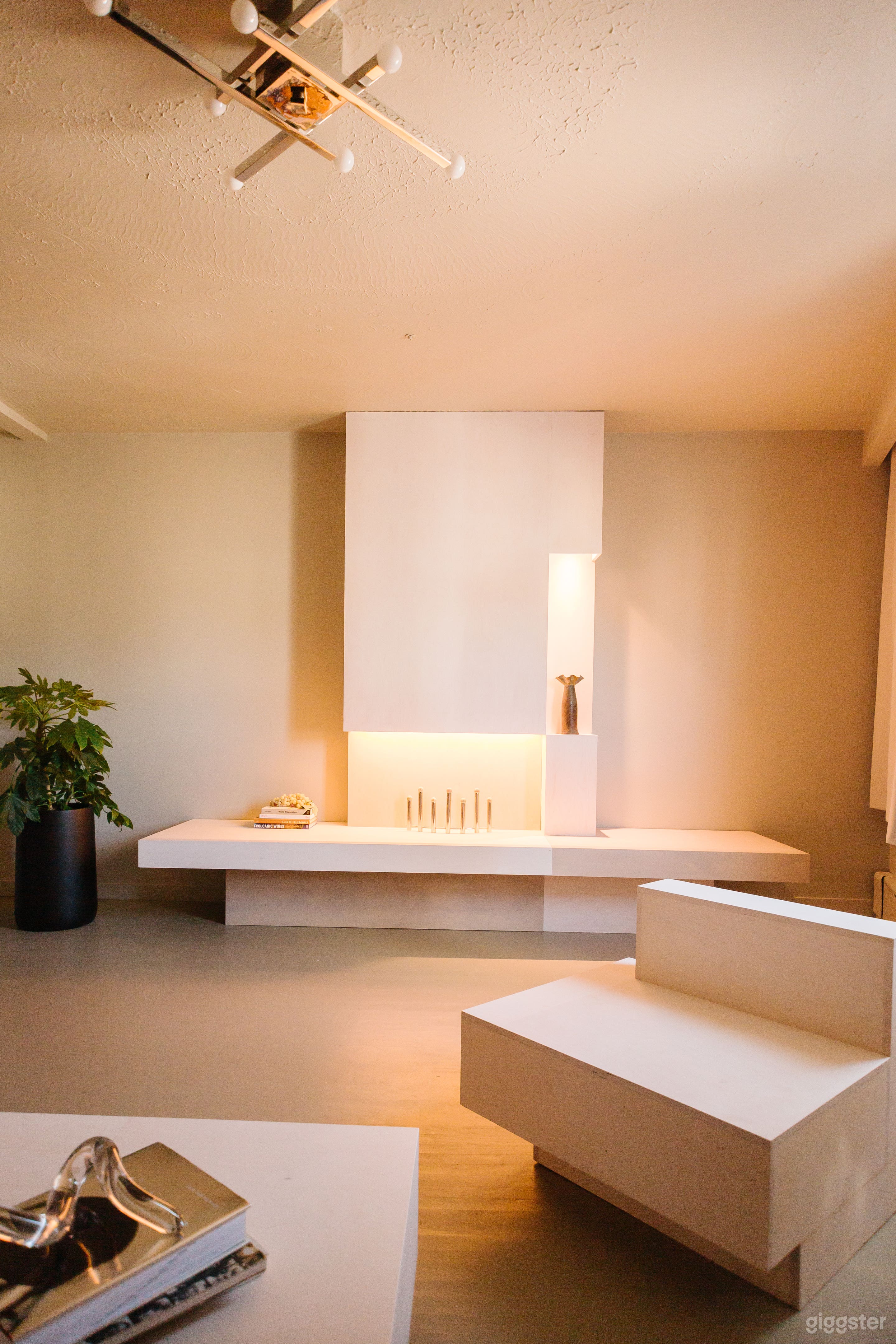 Custom faux fireplace