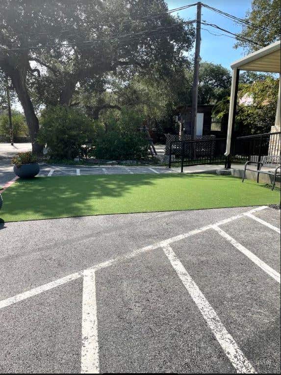  Serene outside greenery that is used for yoga sessions 