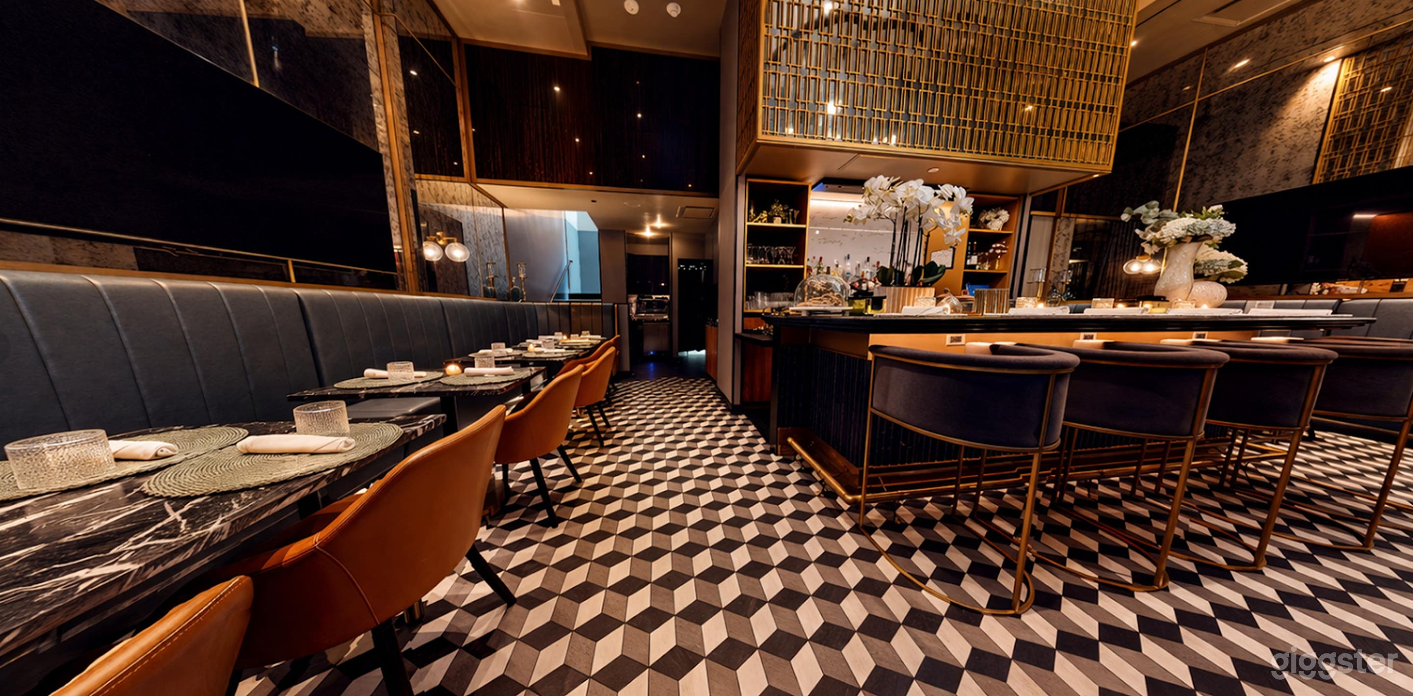 Elegant Modern American Main Dining Area Photo 3