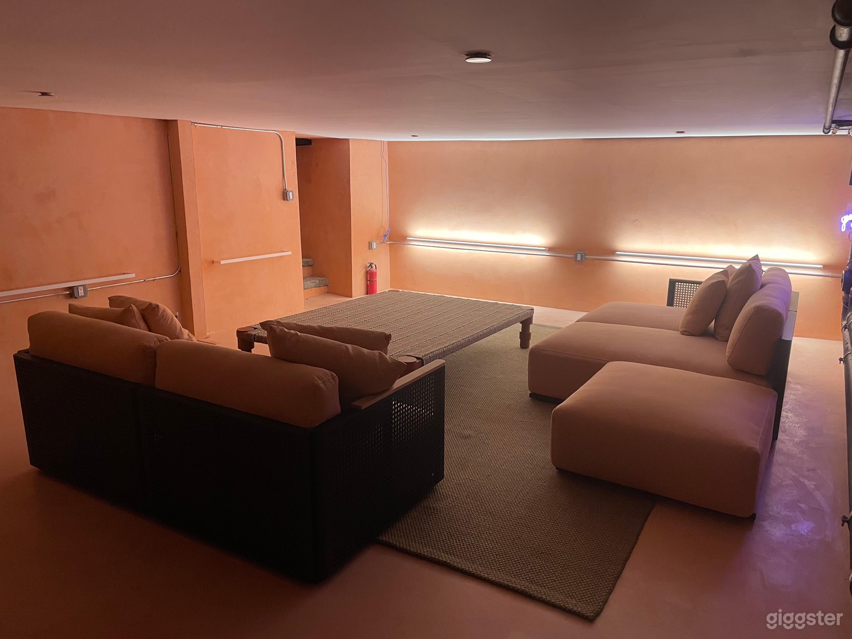 before exposed wood ceiling.