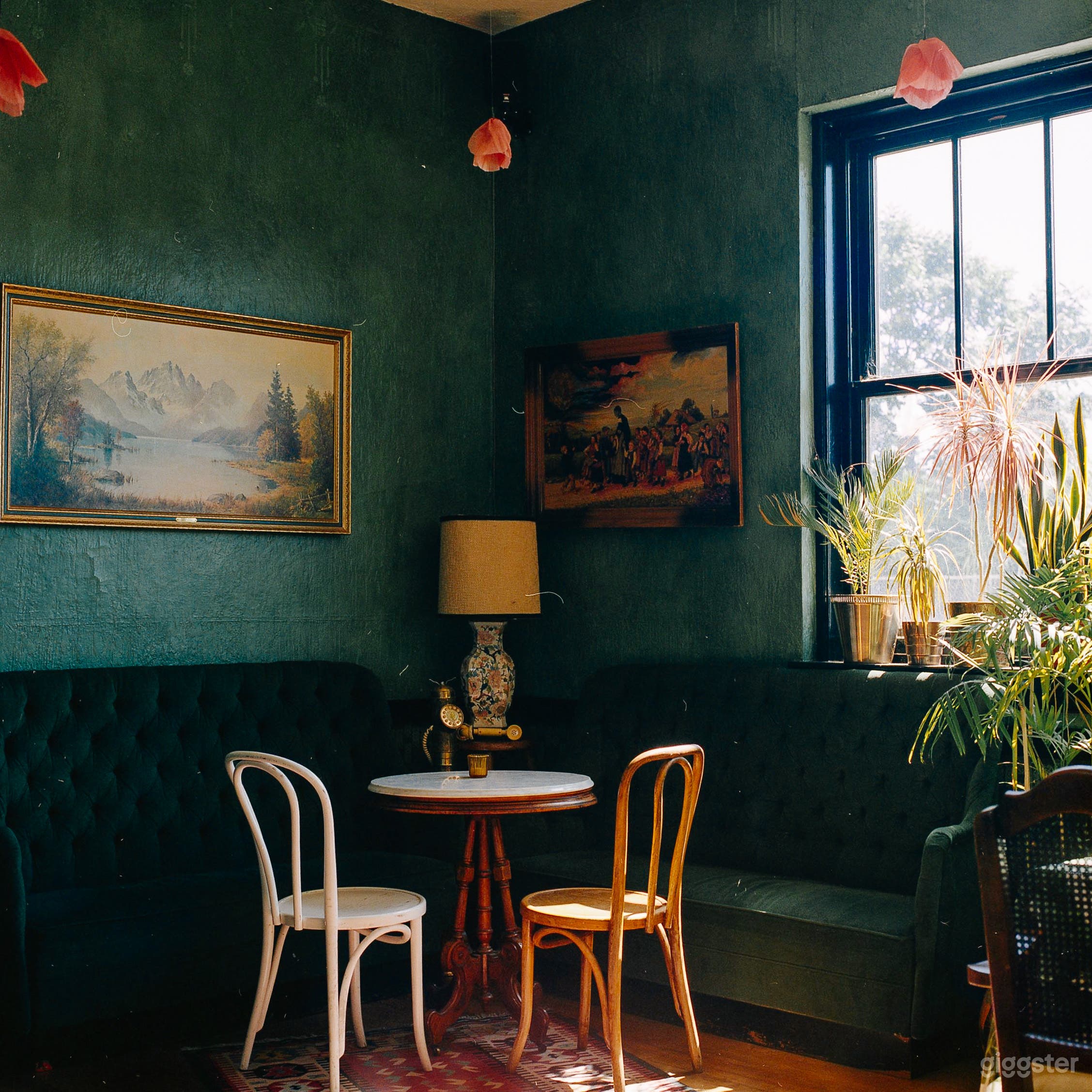 main room with a corner nook