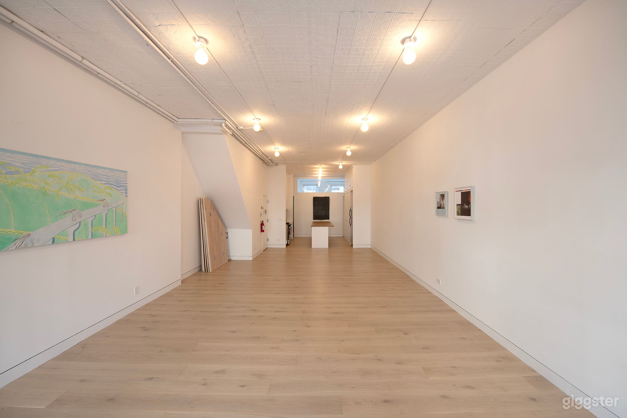 This is a view of the space from the windows facing the kitchen