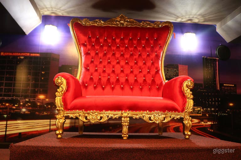  Double Red Queen Throne Chair 