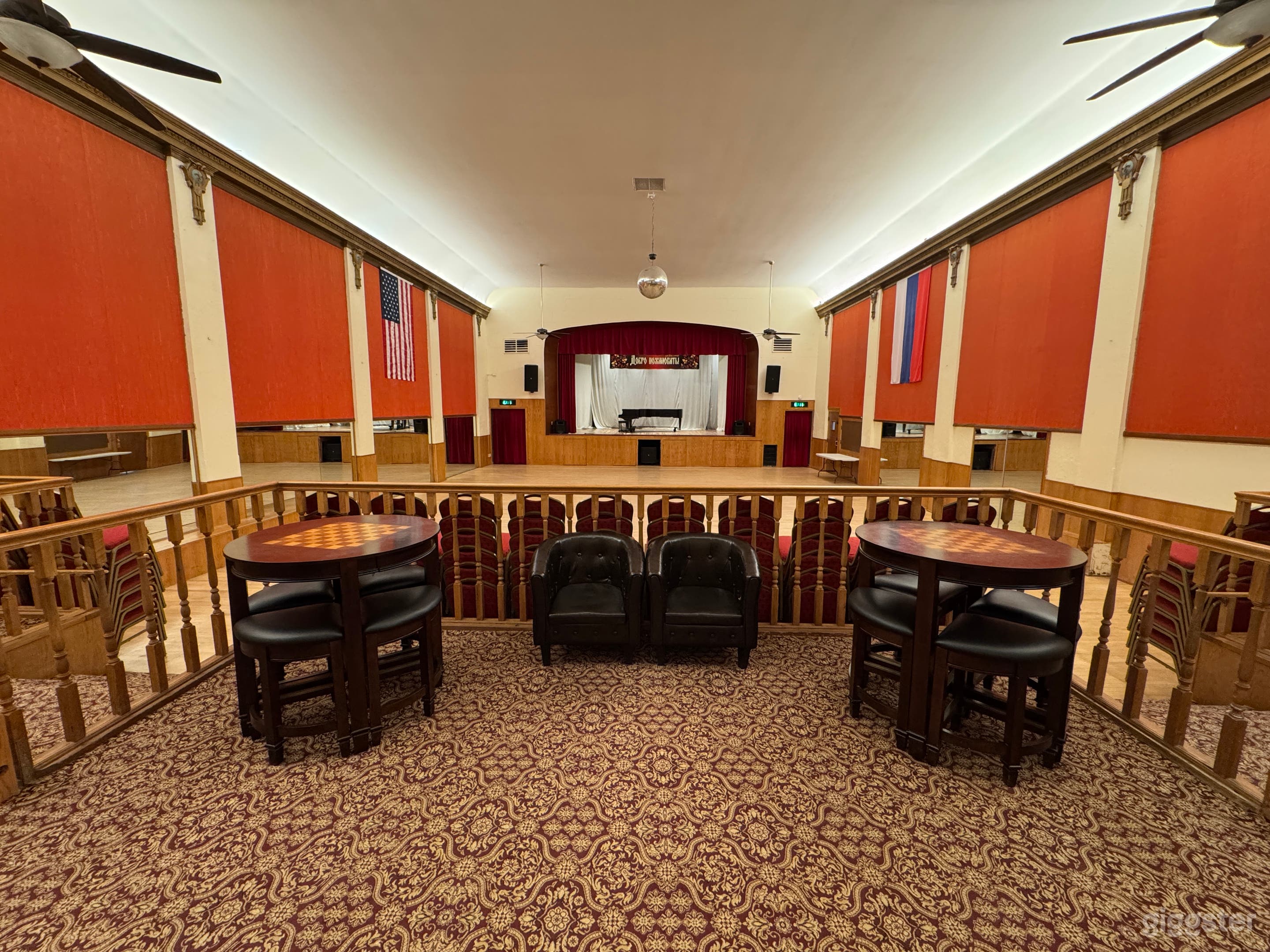 Spacious Ballroom with Stage and Kitchen Photo 2