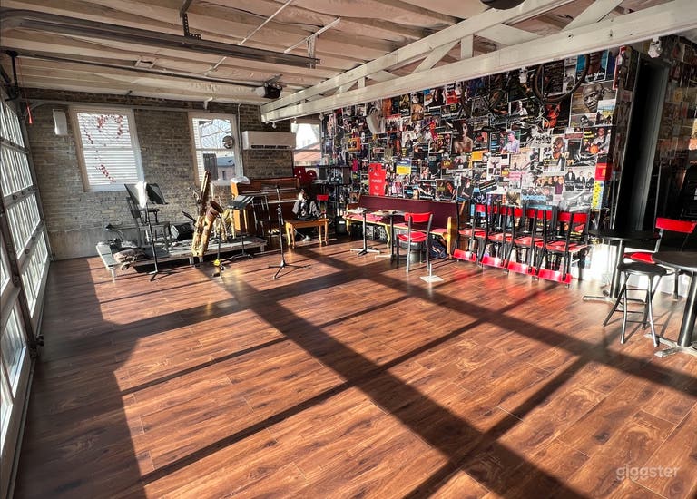  New back space with a small stage and sound system 