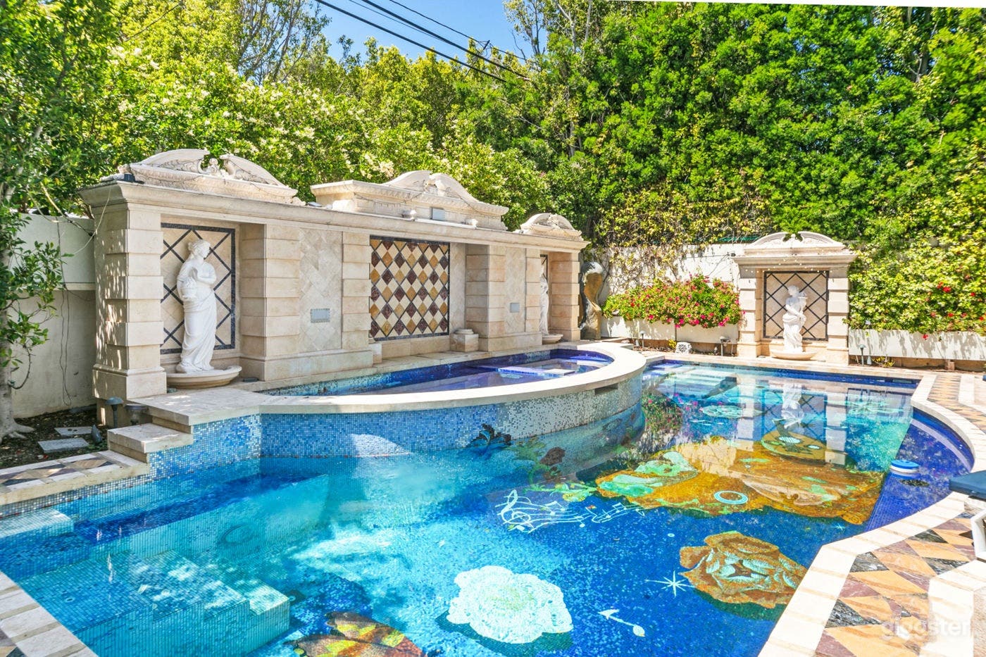 Luxurious Swimming Pool with Lounge Area Photo 4