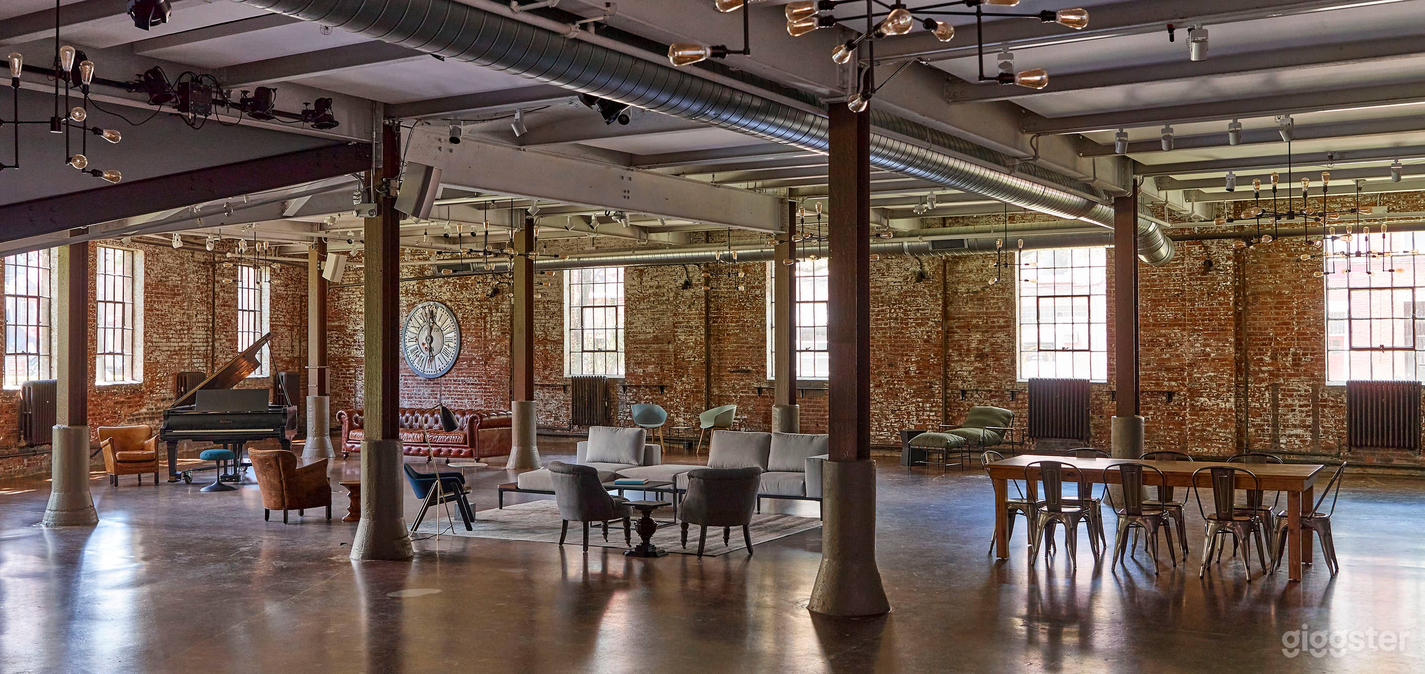 8000 sq ft Industrial space with exposed brick, original windows and concrete floors.