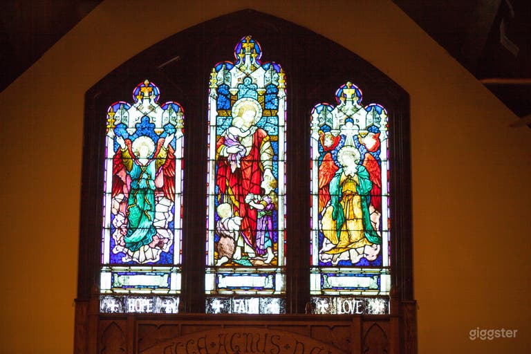  The chapel has stunning stain glass windows that date back to 1909 