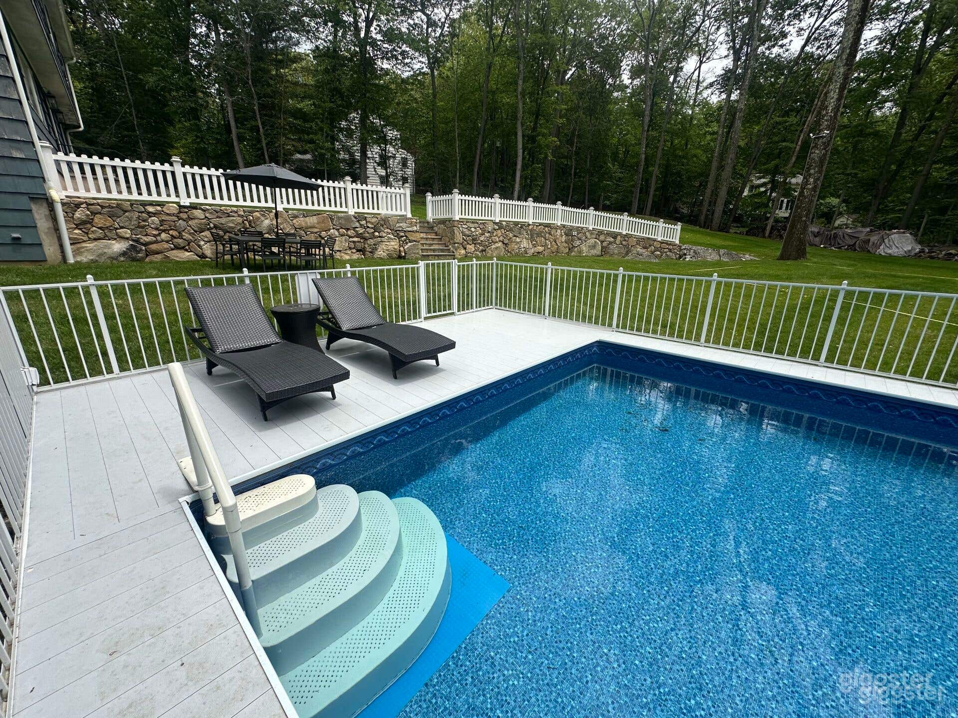 Private Poolside Escape with Volleyball &amp; Forest Views Photo 4