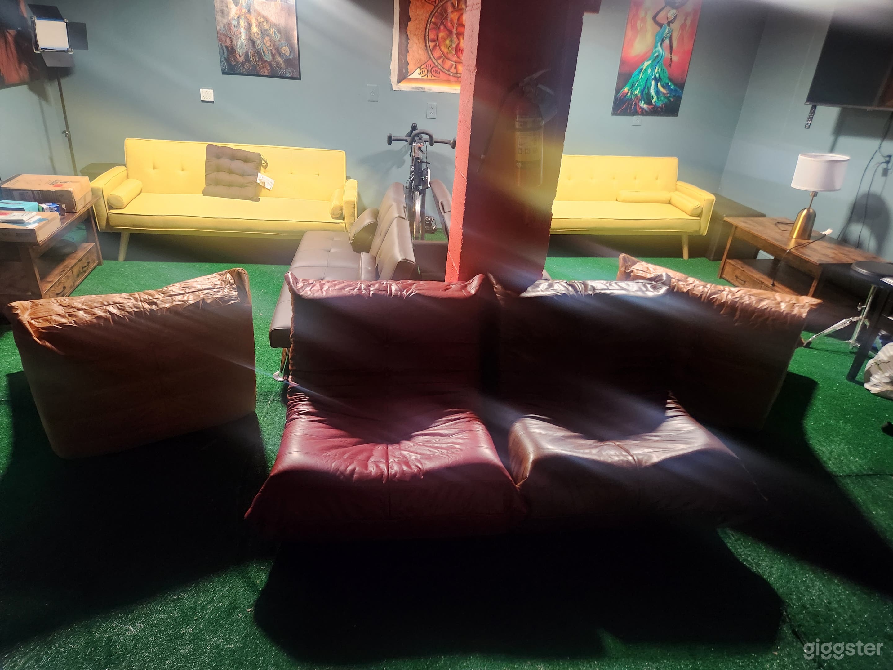 View of The Stable Studios upon entry. 