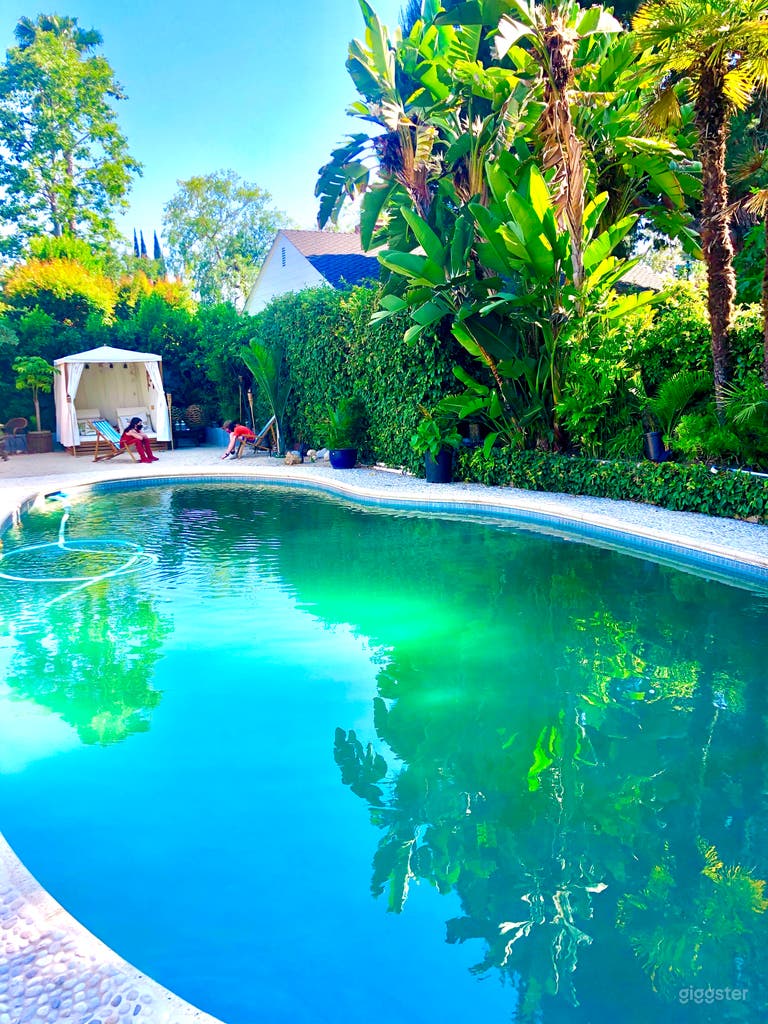  Relaxing outdoor living with pool and gardens 