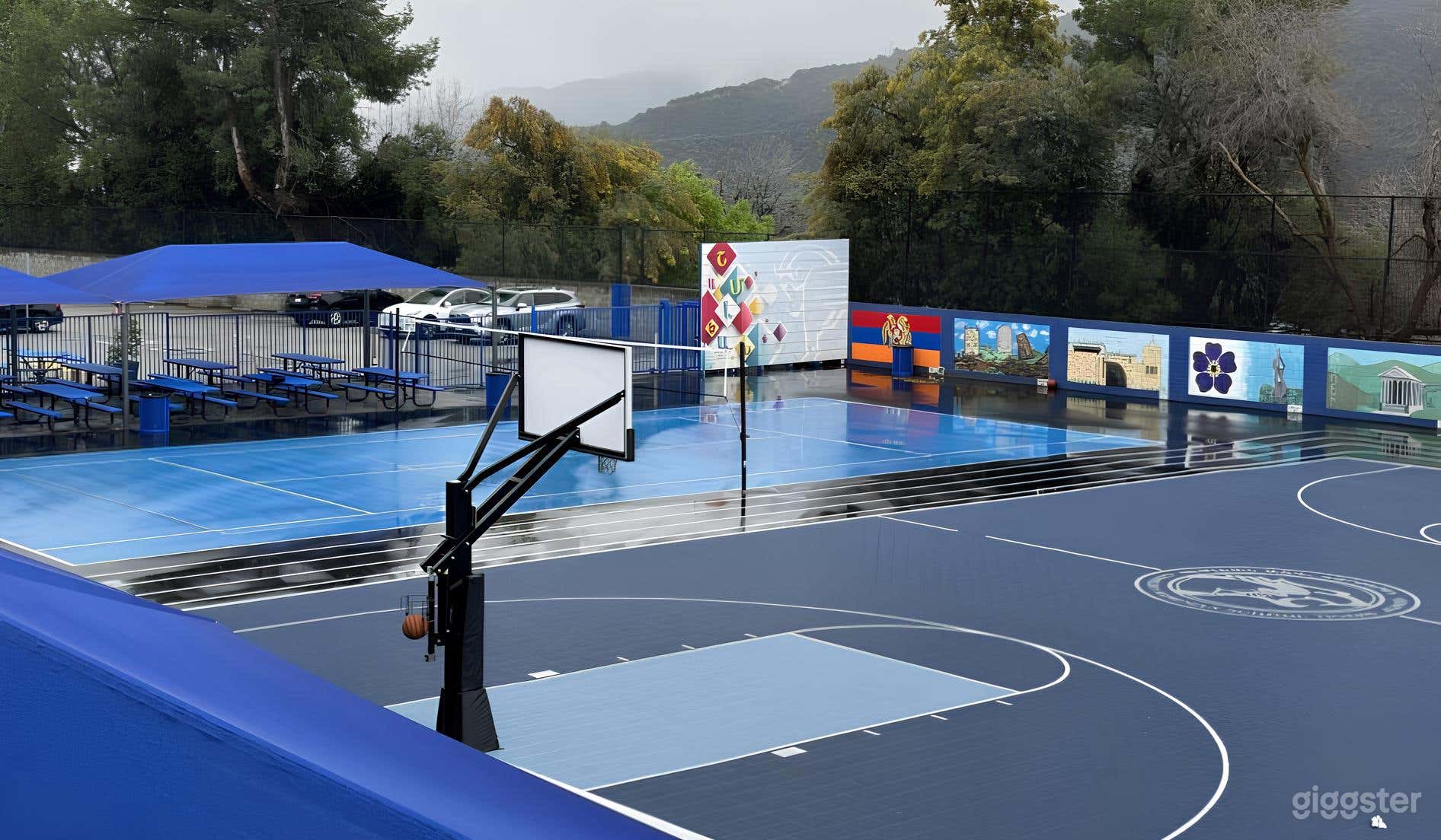 Rubberized Outdoor Basketball Court Photo 3