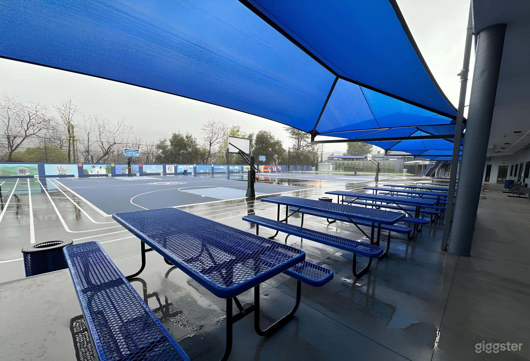 Rubberized Outdoor Basketball Court Photo 4