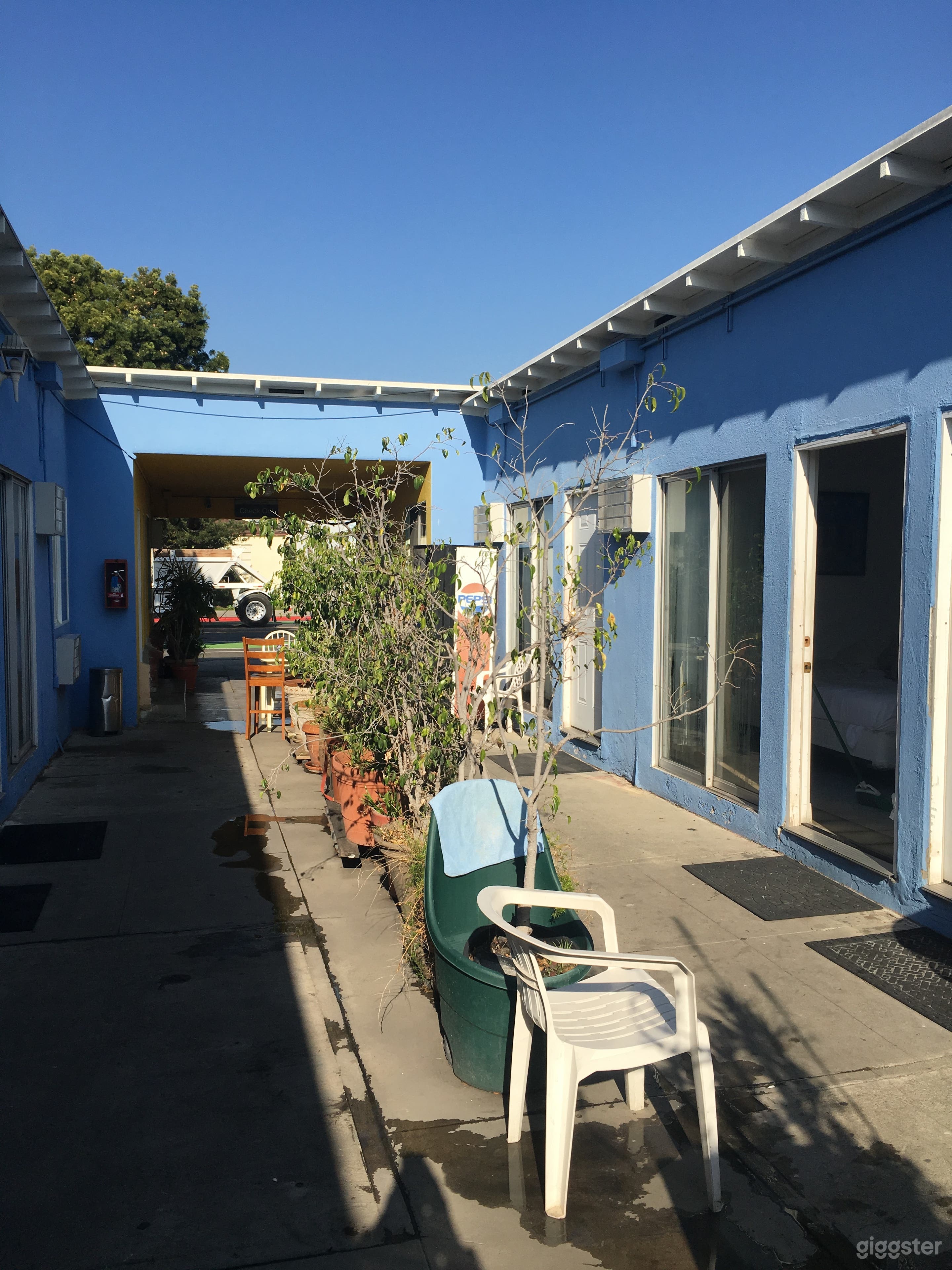 Motel patio