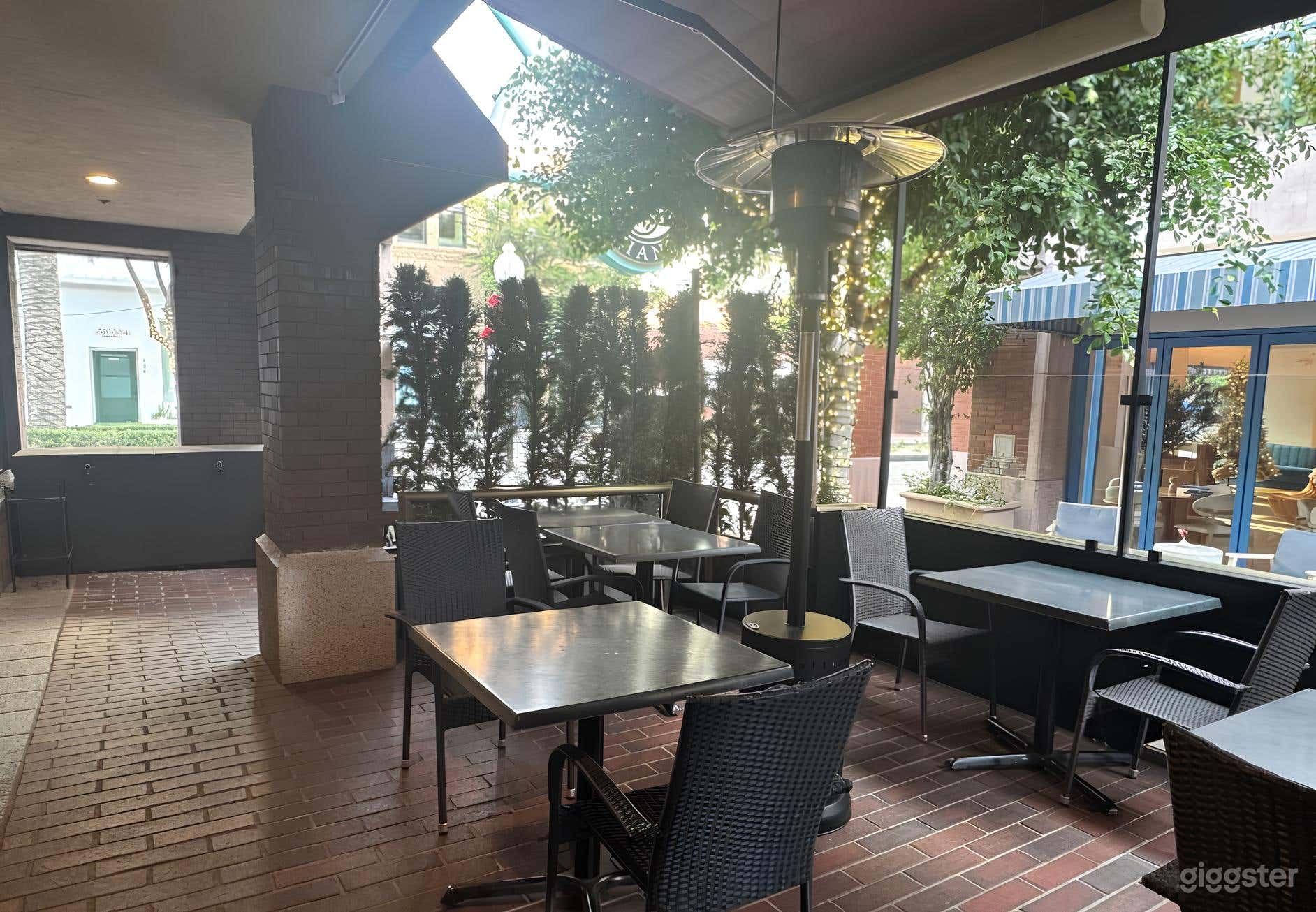 Cozy Bricklined Outdoor Patio for Productions  Photo 2