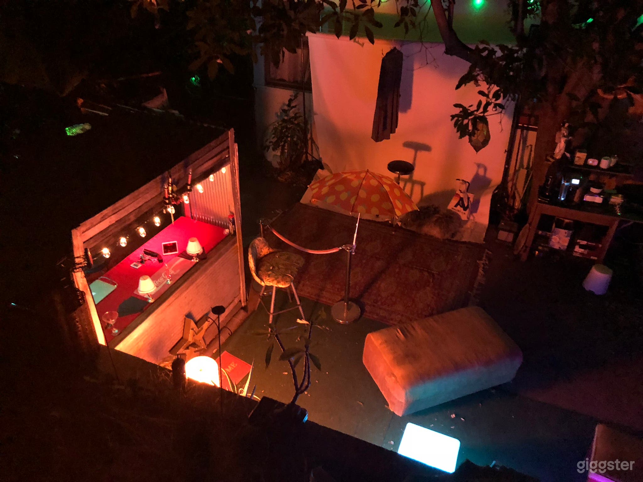 Outdoor photo studio and cowboy bar