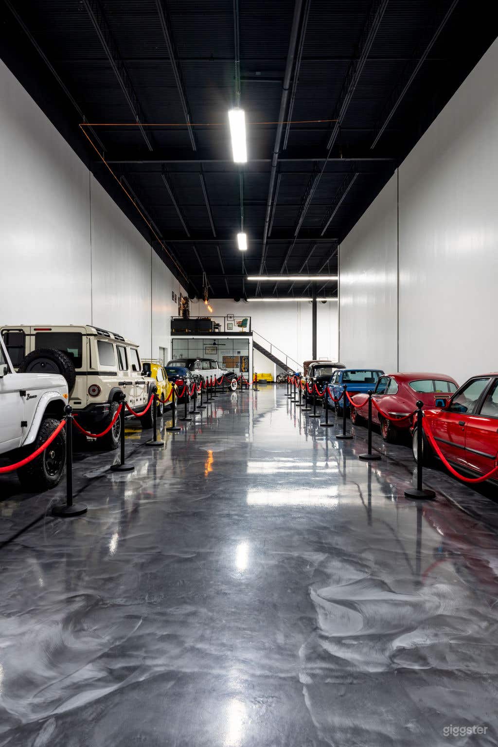 Classic Car Showroom with Lofted Bar Photo 4
