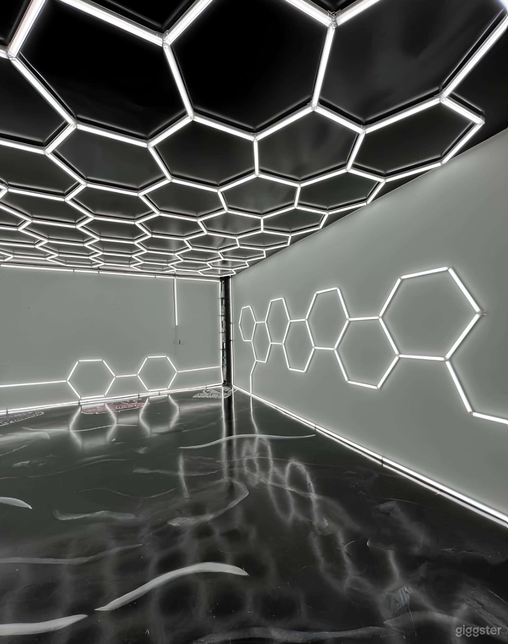 Futuristic LED Studio with Epoxy Flooring Photo 2