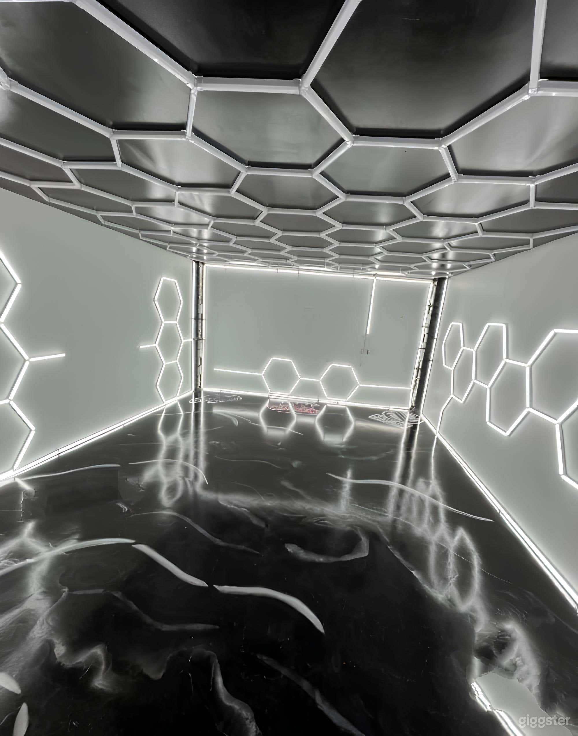 Futuristic LED Studio with Epoxy Flooring Photo 4