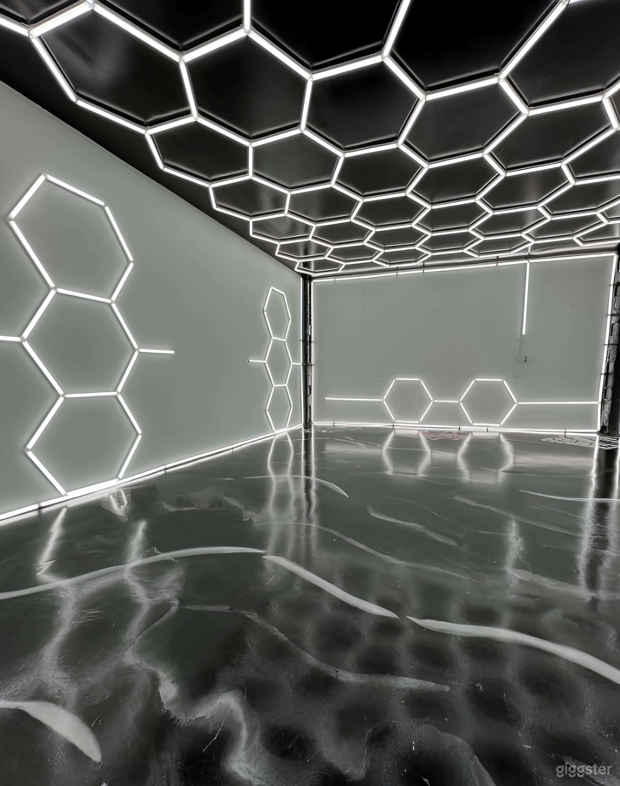 Futuristic LED Studio with Epoxy Flooring Photo 3