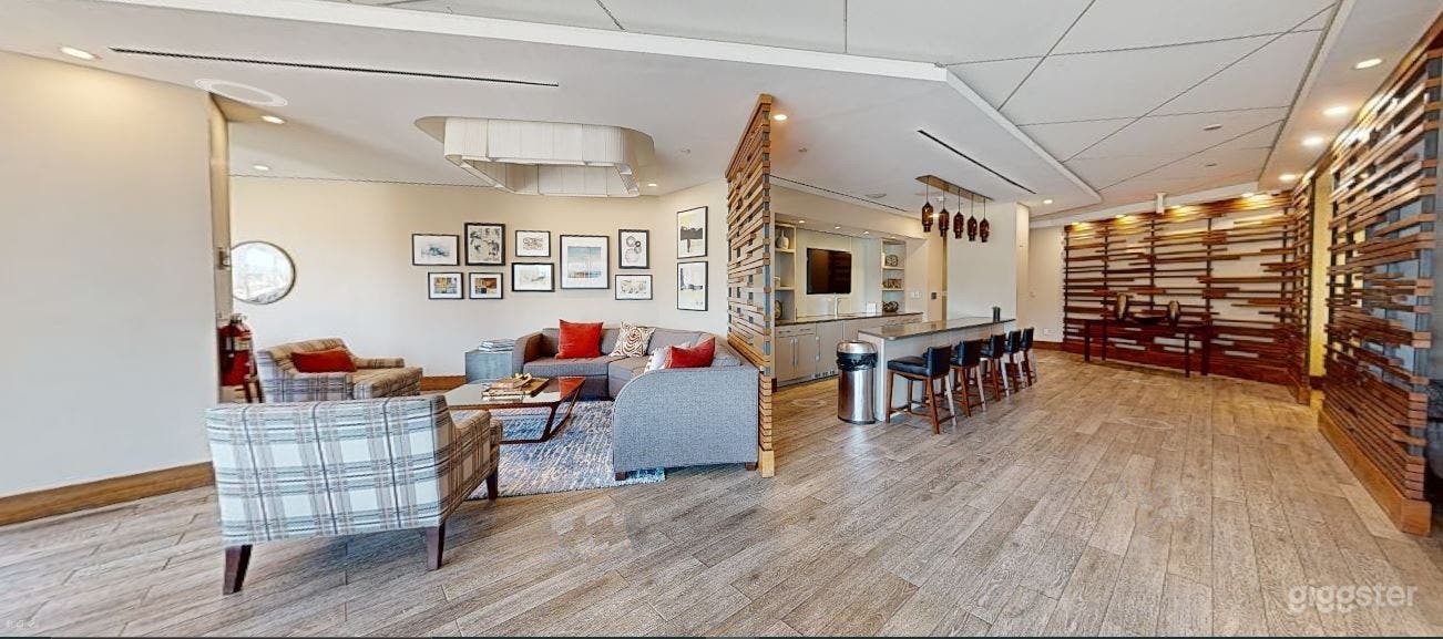 Unique Lounge with Artistic Wood Accents Photo 1