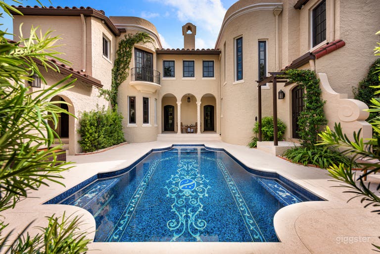  Coral Gables Old Spanish Estate with Mosaic Art Pool | Film 