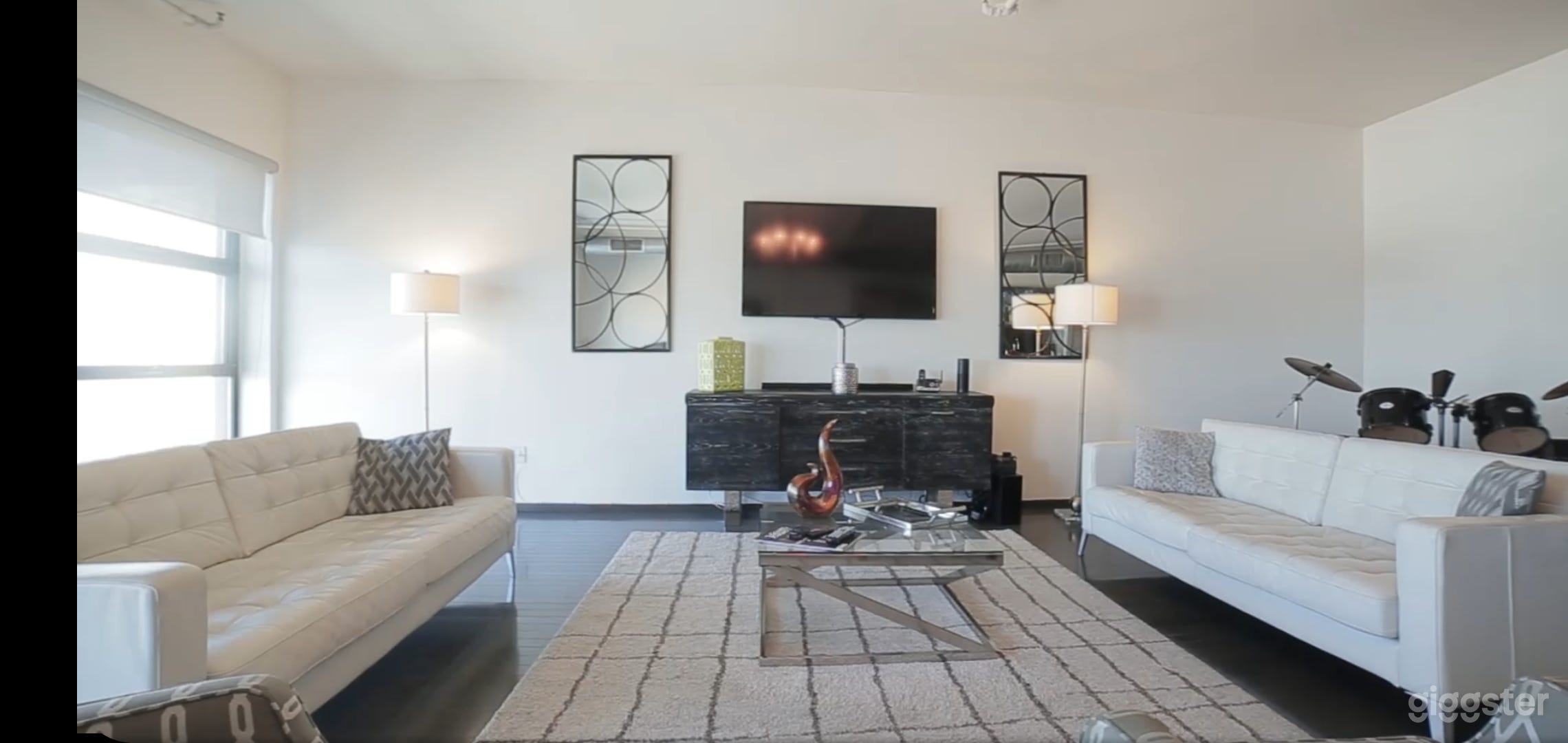 Open 2000 sq ft penthouse loft with floor-to-ceiling windows and breathtaking romantic and panoramic city skyline views