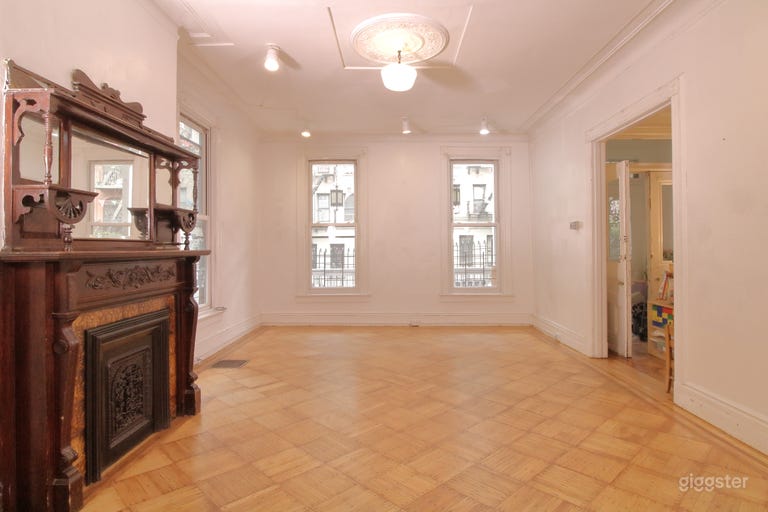  Large room on first floor with fireplace  