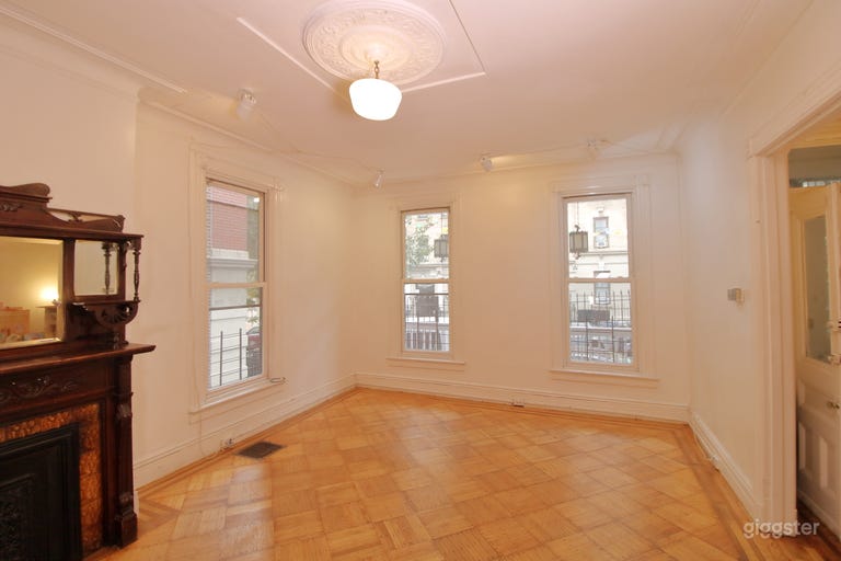  Large room on first floor with fireplace  