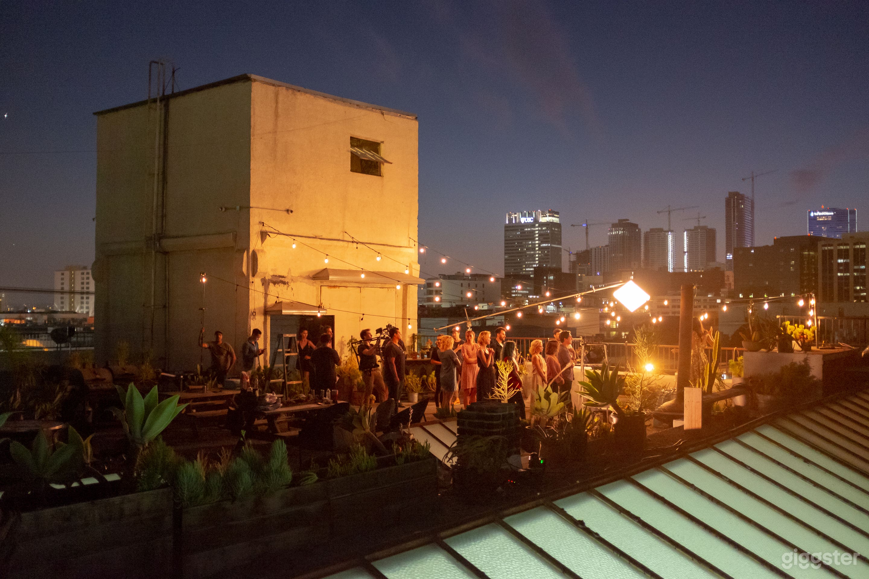 Night shoots on the roof in the Sky Garden