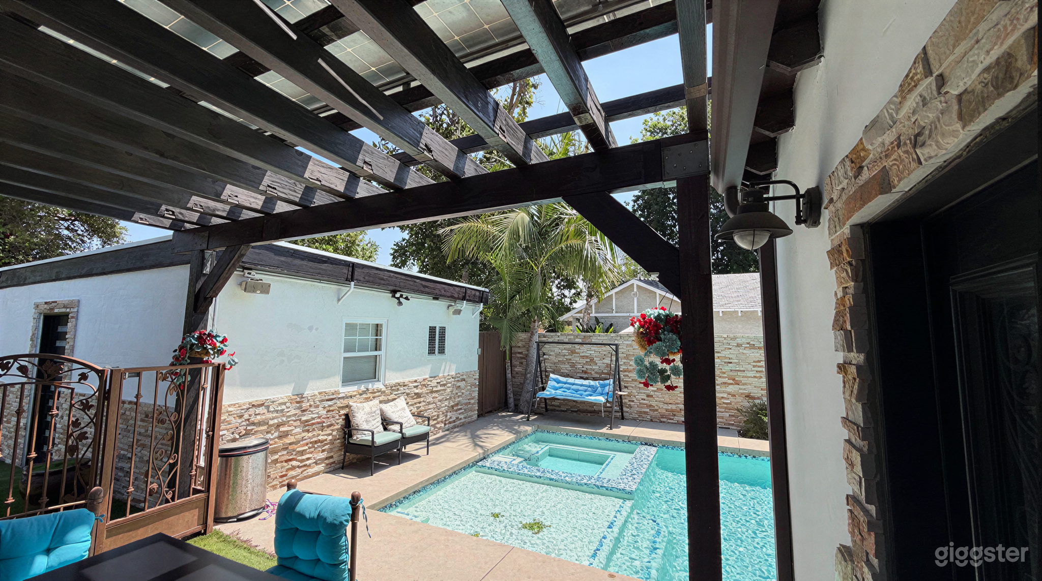 Backyard Pool, Spa, Slide & Outdoor Lounge Photo 2